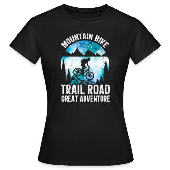 Vélo de montagne - T-shirt Femme - noir - Devant - AI Model Female 172 dark (172cm)