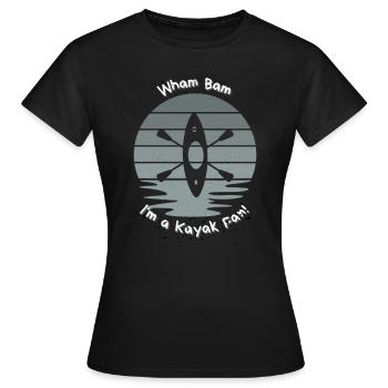 Wham Bam je suis un fan de kayak! - T-shirt Femme - noir - Devant - AI Model Female 172 dark (172cm)