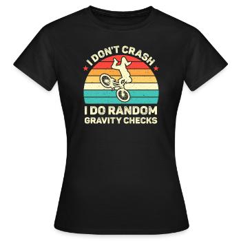 Mountainbiken Ich stürze nicht - Frauen T-Shirt - Schwarz - Vorne - AI Model Female 172 dark (172cm)