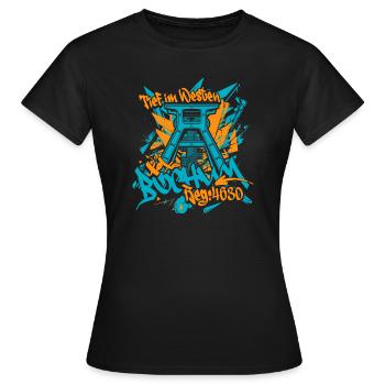 Bochum - Frauen T-Shirt - Schwarz - Vorne - AI Model Female 172 dark (172cm)