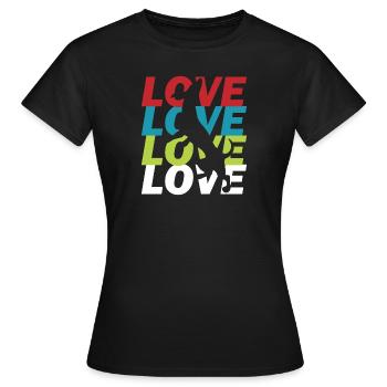 Amoureux des chiens - T-shirt Femme - noir - Devant - AI Model Female 172 dark (172cm)