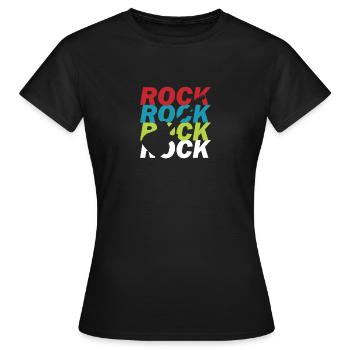 Rock and roll - T-shirt Femme - noir - Devant - AI Model Female 172 dark (172cm)