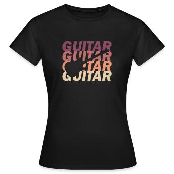 E-Gitarre - Frauen T-Shirt - Schwarz - Vorne - AI Model Female 172 dark (172cm)