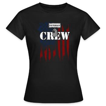Équipage vétéran - Vétéran - T-shirt Femme - noir - Devant - AI Model Female 172 dark (172cm)