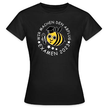 Examen 2023 Biene - Frauen T-Shirt - Schwarz - Vorne - AI Model Female 172 dark (172cm)