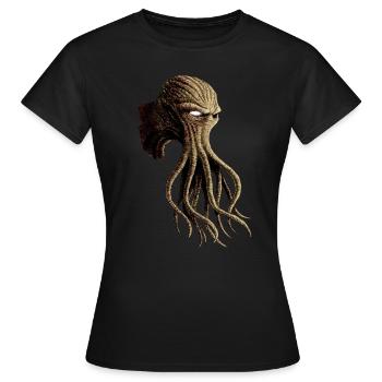 Cthulhu - T-shirt Femme - noir - Devant - AI Model Female 172 dark (172cm)