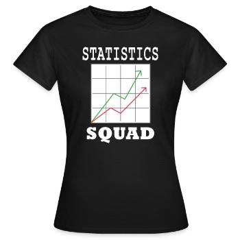 Statistik-Analyst Datenmanager Statistiker - Frauen T-Shirt - Schwarz - Vorne - AI Model Female 172 dark (172cm)