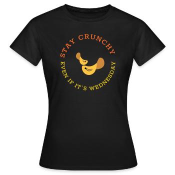 Restez croustillant design - T-shirt Femme - noir - Devant - AI Model Female 172 dark (172cm)