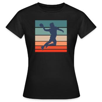 handball handballer - Frauen T-Shirt - Schwarz - Vorne - AI Model Female 172 dark (172cm)