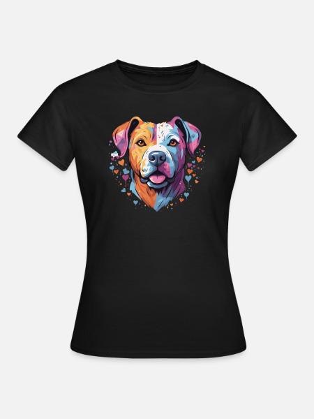 Happy Dog 1 - Frauen T-Shirt - Schwarz