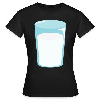Verre de lait - T-shirt Femme - noir - Devant - AI Model Female 172 dark (172cm)