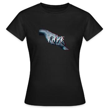 bien-aimé - T-shirt Femme - noir - Devant - AI Model Female 172 dark (172cm)