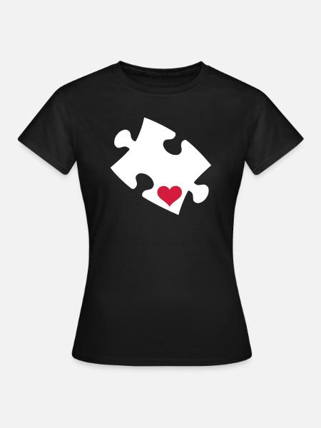Puzzle - Frauen T-Shirt - Schwarz