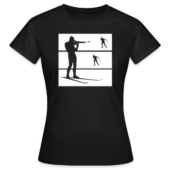 Biathlon - T-shirt Femme - noir - Devant - AI Model Female 172 dark (172cm)