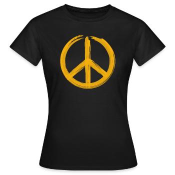 Signe de paix - Signe de paix - Logo - T-shirt Femme - noir - Devant - AI Model Female 172 dark (172cm)