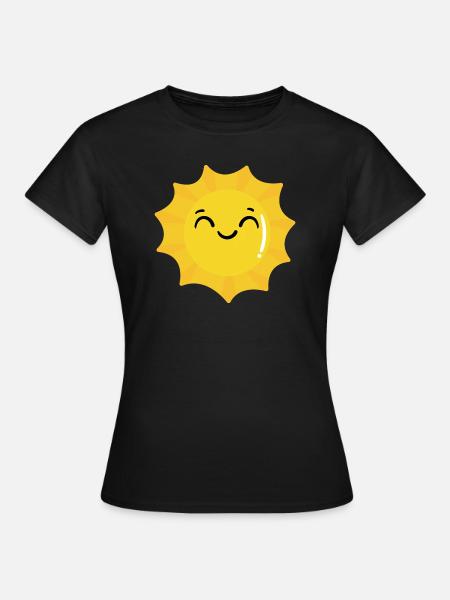Sonne - Frauen T-Shirt - Schwarz