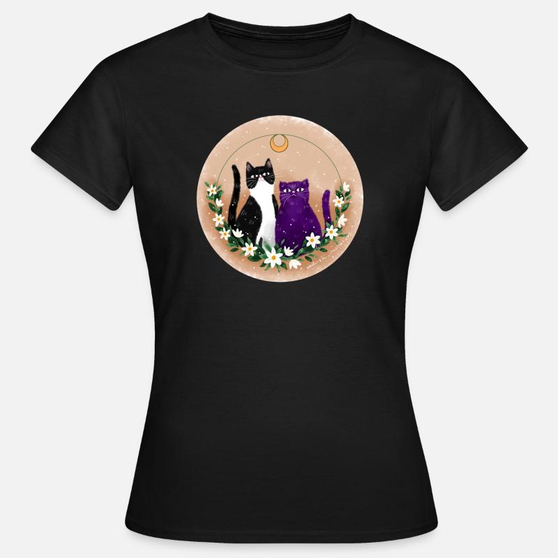 Two cats - Women's T-Shirt - black