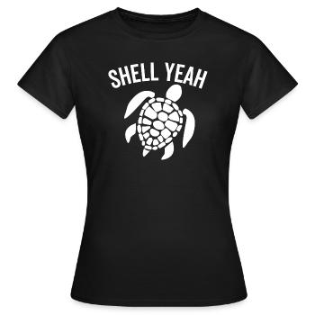 Schale ja - Frauen T-Shirt - Schwarz - Vorne - AI Model Female 172 dark (172cm)