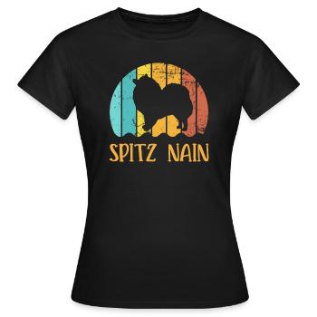 SPITZ NAIN - T-shirt Femme - noir - Devant - AI Model Female 172 dark (172cm)