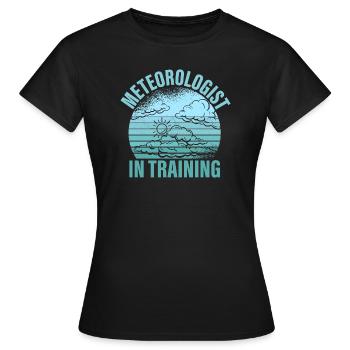 Météorologue en formation Météorologie Météorologie - T-shirt Femme - noir - Devant - AI Model Female 172 dark (172cm)
