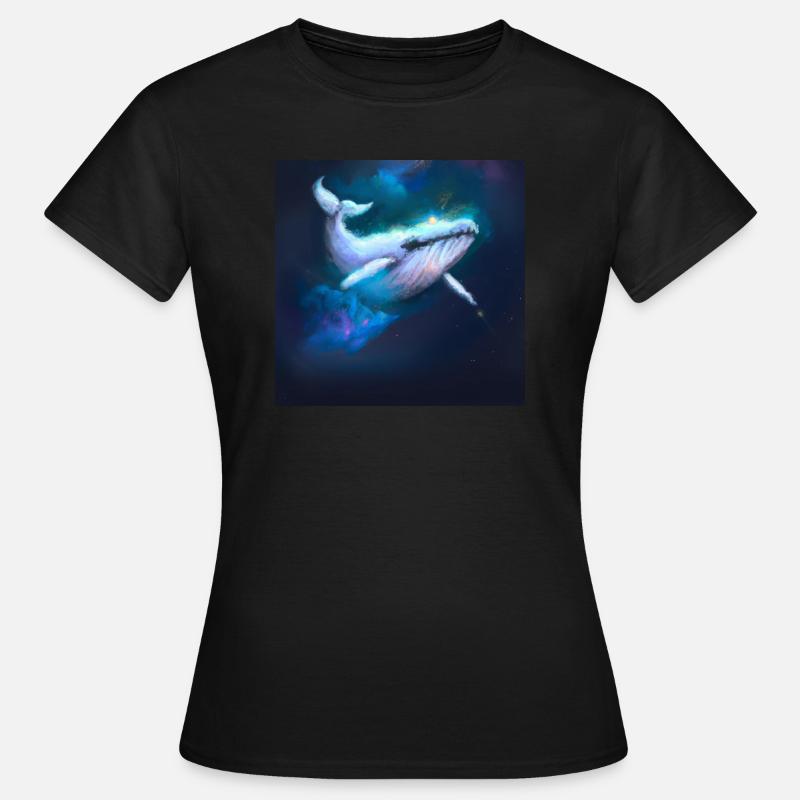 Baleine flottant dans l’espace - T-shirt Femme - noir