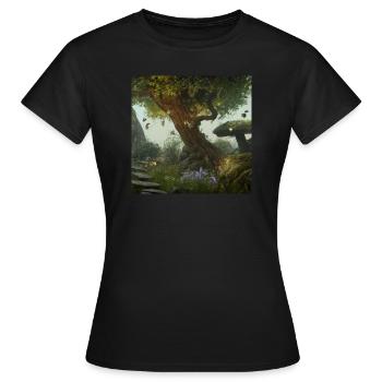 Forêt magique - T-shirt Femme - noir - Devant - AI Model Female 172 dark (172cm)