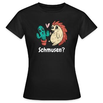 Kaktus zum Schmusen- Lustiger süßer Kaktus - Frauen T-Shirt - Schwarz - Vorne - AI Model Female 172 dark (172cm)