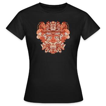 Motif Inca - T-shirt Femme - noir - Devant - AI Model Female 172 dark (172cm)