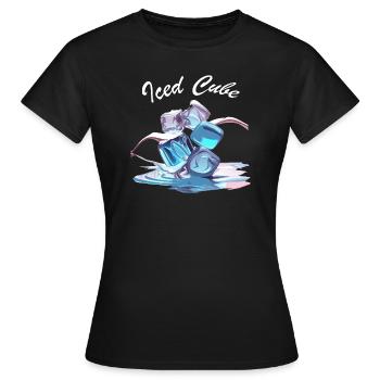 Chrom Eiswürfel - Frauen T-Shirt - Schwarz - Vorne - AI Model Female 172 dark (172cm)