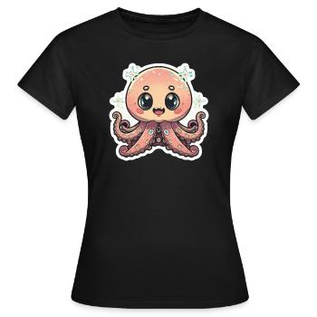 Octopus Lover - Women's T-Shirt - black - Front - AI Model Female 172 dark (172cm)