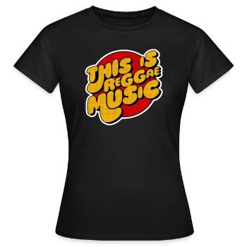 This is Reggae Music - Women's T-Shirt - black - Front - AI Model Female 172 dark (172cm)