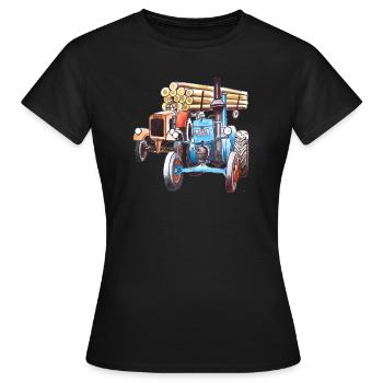 Alte Schlepper - Frauen T-Shirt - Schwarz - Vorne - AI Model Female 172 dark (172cm)