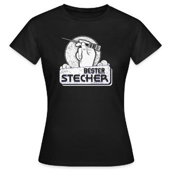 Bester Stecher Krankenpfleger - Frauen T-Shirt - Schwarz - Vorne - AI Model Female 172 dark (172cm)