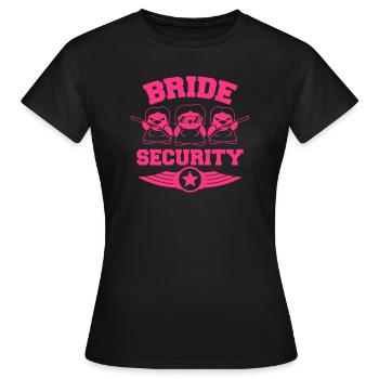 Bride Security Penguins - Women's T-Shirt - black - Front - AI Model Female 172 dark (172cm)