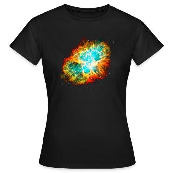 Supernova, Crab Nebula, Space, Galaxy, Milky Way - T-shirt Femme - noir - Devant - AI Model Female 172 dark (172cm)
