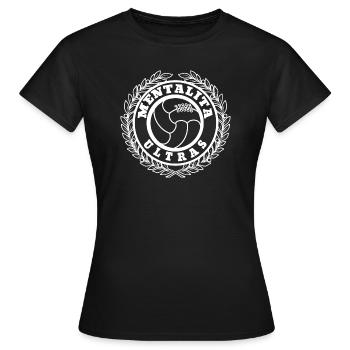 ultras logo mentalita blanc - T-shirt Femme - noir - Devant - AI Model Female 172 dark (172cm)