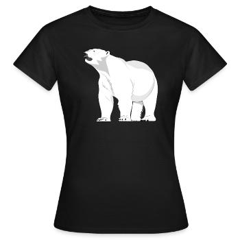 Polarbär Eisbär Nordpol - Frauen T-Shirt - Schwarz - Vorne - AI Model Female 172 dark (172cm)