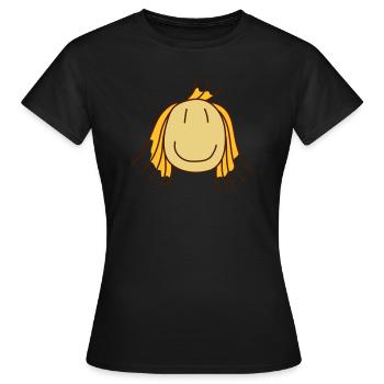 clipart maedches aux cheveux blonds - T-shirt Femme - noir - Devant - AI Model Female 172 dark (172cm)