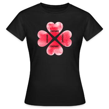 Danke! Abschiedsfeier Arbeit Schule Beruf Geschenk - Frauen T-Shirt - Schwarz - Vorne - AI Model Female 172 dark (172cm)