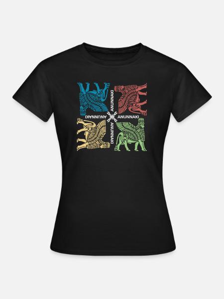Lamassu Annunaki Mesopotamische Mythologie - Frauen T-Shirt - Schwarz