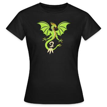 BASLER BASILISK mit BASLER STAB - Frauen T-Shirt - Schwarz - Vorne - AI Model Female 172 dark (172cm)
