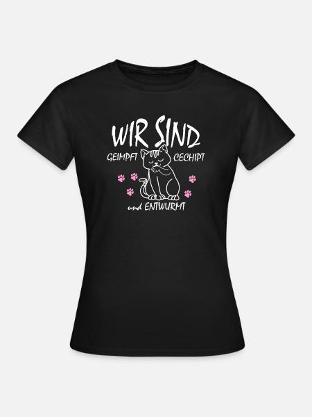 T-Shirt für Katzenliebhaber - Frauen T-Shirt - Schwarz