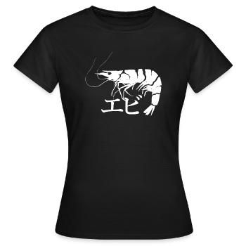 Shrimp - Frauen T-Shirt - Schwarz - Vorne - AI Model Female 172 dark (172cm)