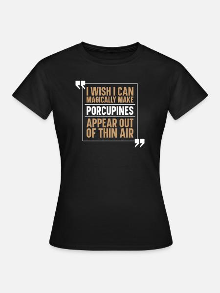 Stachelschwein - Frauen T-Shirt - Schwarz