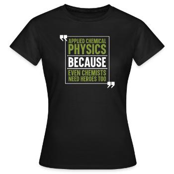 Physicien physicien - T-shirt Femme - noir - Devant - AI Model Female 172 dark (172cm)