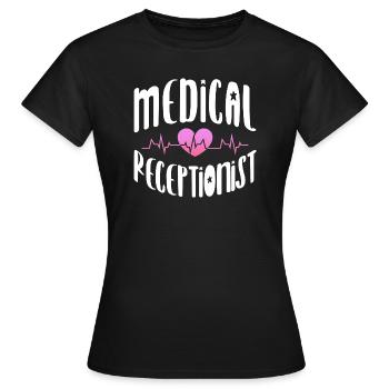 Employé du centre médical - Réception médicale amusante - T-shirt Femme - noir - Devant - AI Model Female 172 dark (172cm)