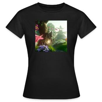 Magischer Wald - Frauen T-Shirt - Schwarz - Vorne - AI Model Female 172 dark (172cm)