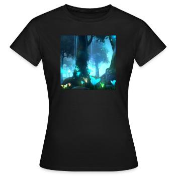 Forêt magique - T-shirt Femme - noir - Devant - AI Model Female 172 dark (172cm)