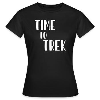 time to trek logo - T-shirt Femme - noir - Devant - AI Model Female 172 dark (172cm)