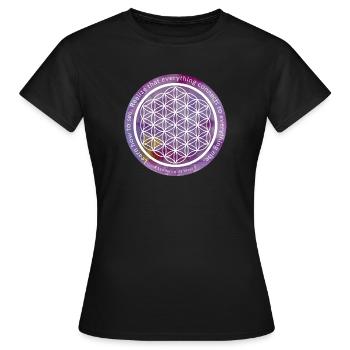 Flower of Life - Leonardo da Vinci - Women's T-Shirt - black - Front - AI Model Female 172 dark (172cm)